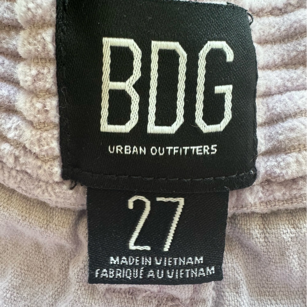 BDG Urban Outfitters purple corduroy pants casual lavender Size 27 cotton - Picture 8 of 8
